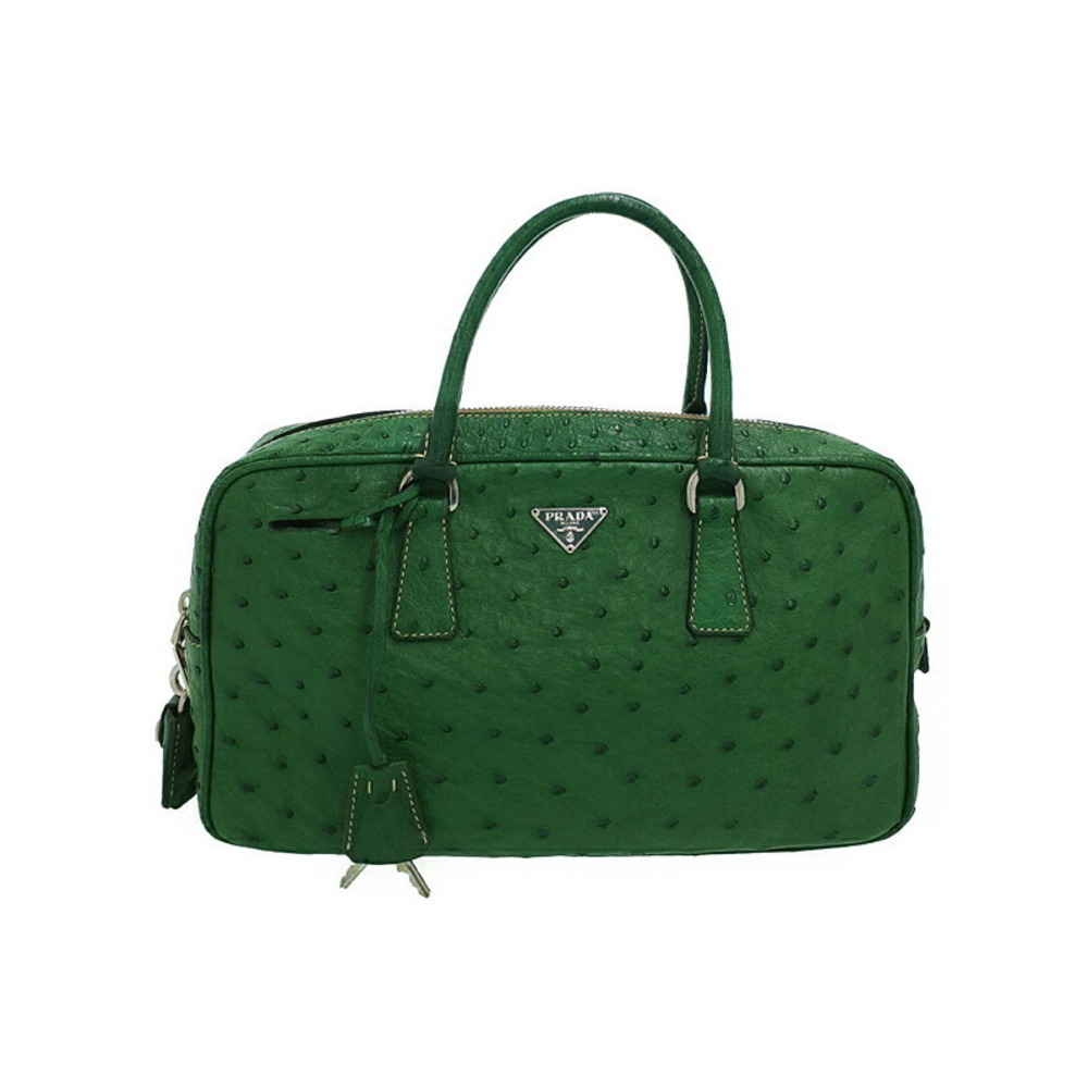Prada bag green emerald Bauletto ostrich leather Green - Picture 2 of 9